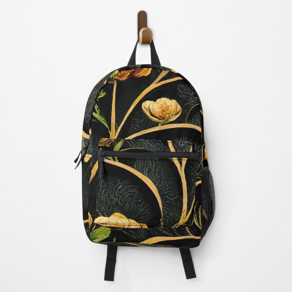 Item preview, Black paper Antique Botanical Flower Rose Gold designed and sold by MakeitMelo.