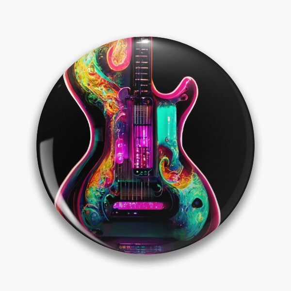 Item preview, Gfab Bfab Gen Ai FFab ABAI Surreal Trends Clothing Neon Electric guitar designed and sold by Surrealtrends.