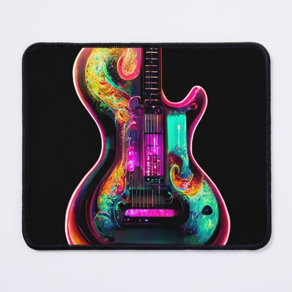 Item preview, Gfab Bfab Gen Ai FFab ABAI Surreal Trends Clothing Neon Electric guitar designed and sold by Surrealtrends.