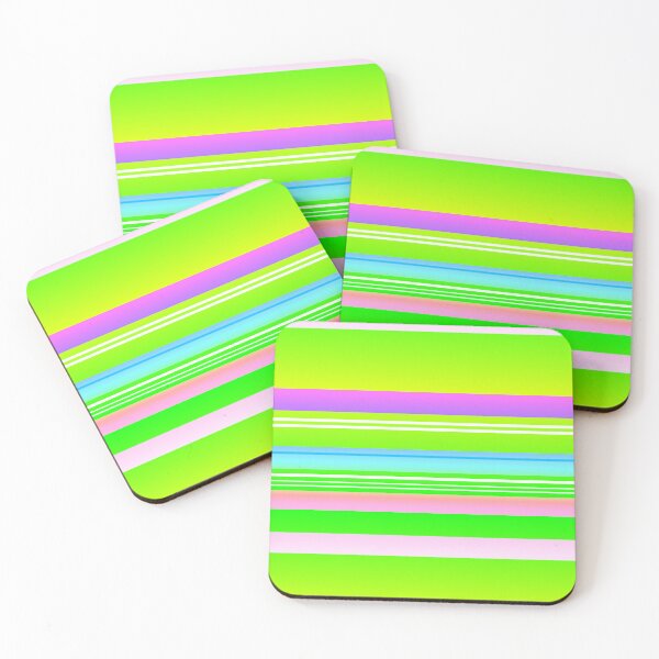 Item preview, Lime green multicolor stripes | lime green color combination designed and sold by lausn.