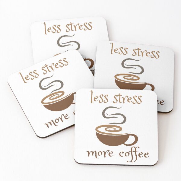 Item preview, Less Stress More Coffee l coffee lover l I Need Coffee l Extra Large Coffee Lover designed and sold by kpluslk.