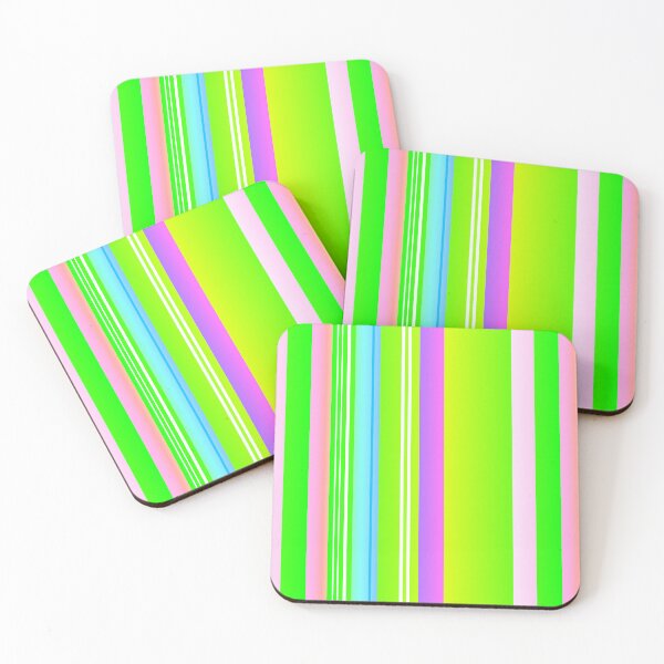 Item preview, Lime green multicolor stripes | lime green color combination designed and sold by lausn.
