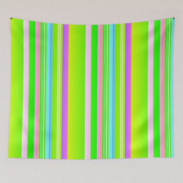 Item preview, Lime green multicolor stripes | lime green color combination designed and sold by lausn.