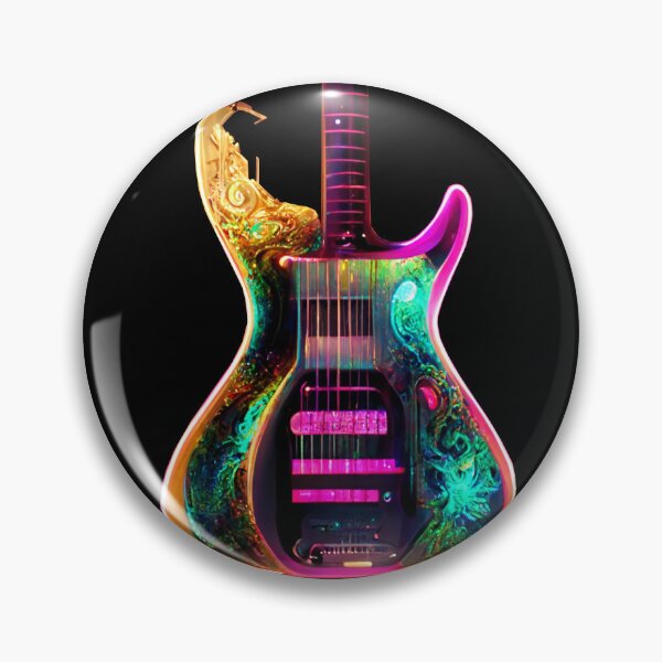 Item preview, Gfab Bfab Gen Ai FFab ABAI Surreal Trends Clothing Neon Electric guitar designed and sold by Surrealtrends.