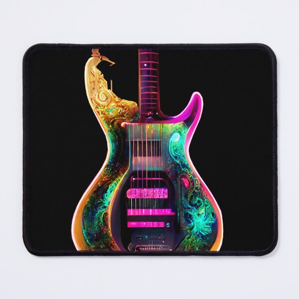 Item preview, Gfab Bfab Gen Ai FFab ABAI Surreal Trends Clothing Neon Electric guitar designed and sold by Surrealtrends.