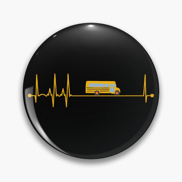 Item preview, School Bus Heartbeat EKG Pulse School Bus Driver Gear designed and sold by DynamicDesign.