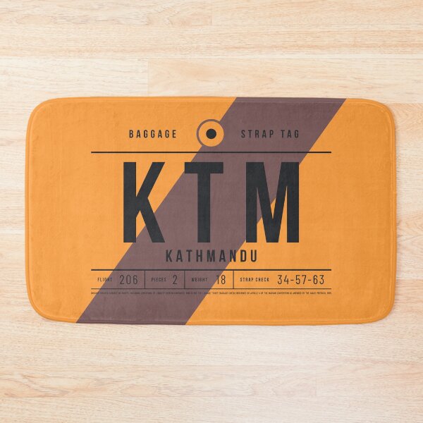 Artikelvorschau, Luggage Tag E - KTM Kathmandu Nepal entworfen und verkauft von VoodooCircus.