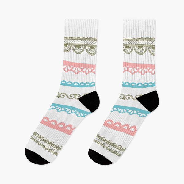 Item preview, Lace Stripes Pink Green and Blue Design designed and sold by RMelissart.