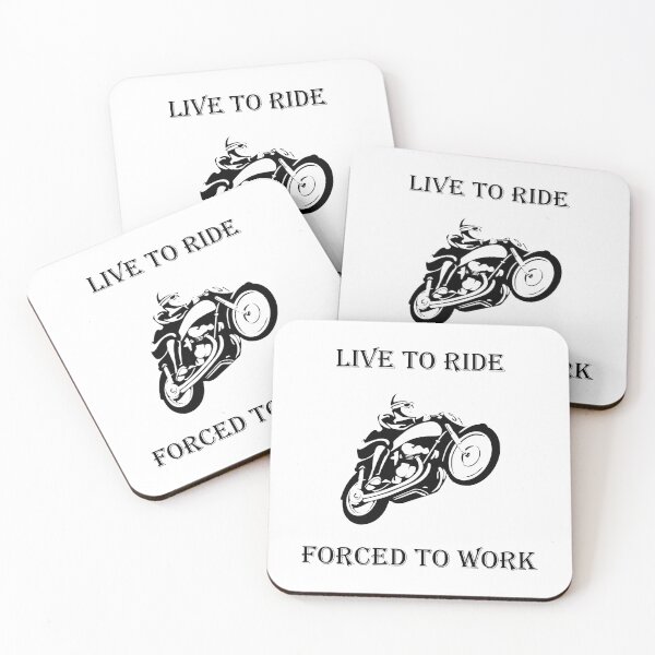 Item preview, LIVE TO RIDE FORCED TO WORK designed and sold by DomGDesign.