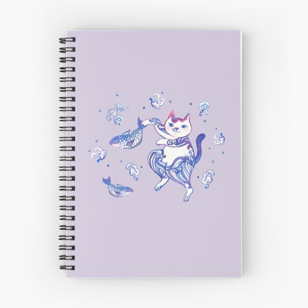 Item preview, A cat catching fishes designed and sold by Leafbear Studio.