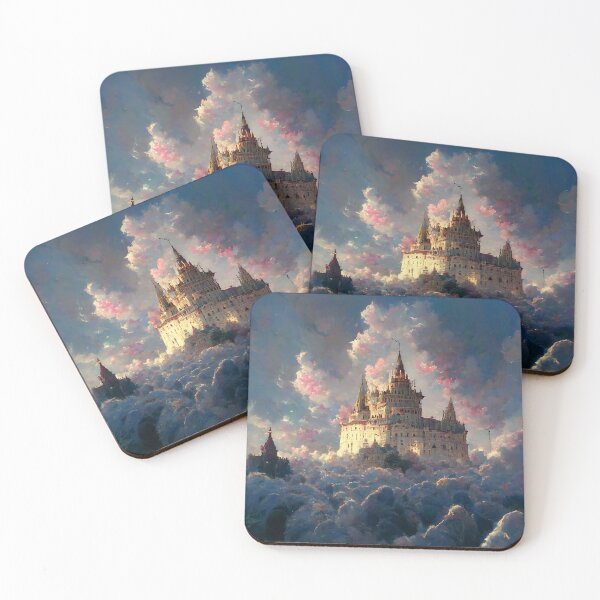 Item preview, Beautiful castle in heaven clouds designed and sold by MadeByHaresShop.