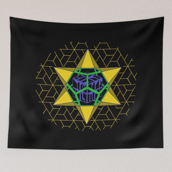 Item preview, Dodecahedron Yellow&Green&Blue designed and sold by createVisions.