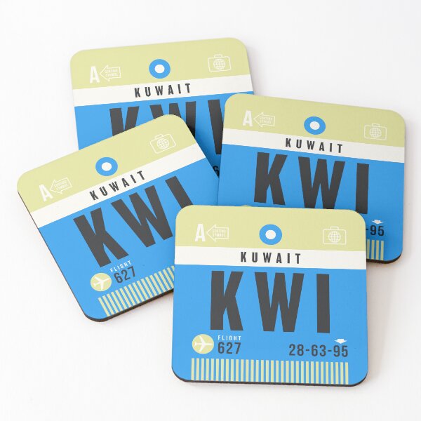 Artikelvorschau, Luggage Tag A - KWI Kuwait entworfen und verkauft von VoodooCircus.