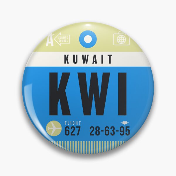 Artikelvorschau, Luggage Tag A - KWI Kuwait entworfen und verkauft von VoodooCircus.