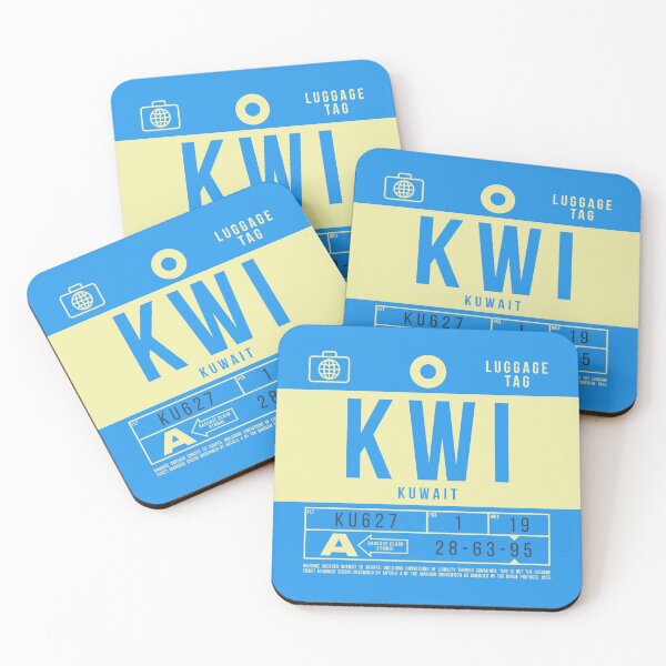 Artikelvorschau, Luggage Tag B - KWI Kuwait entworfen und verkauft von VoodooCircus.