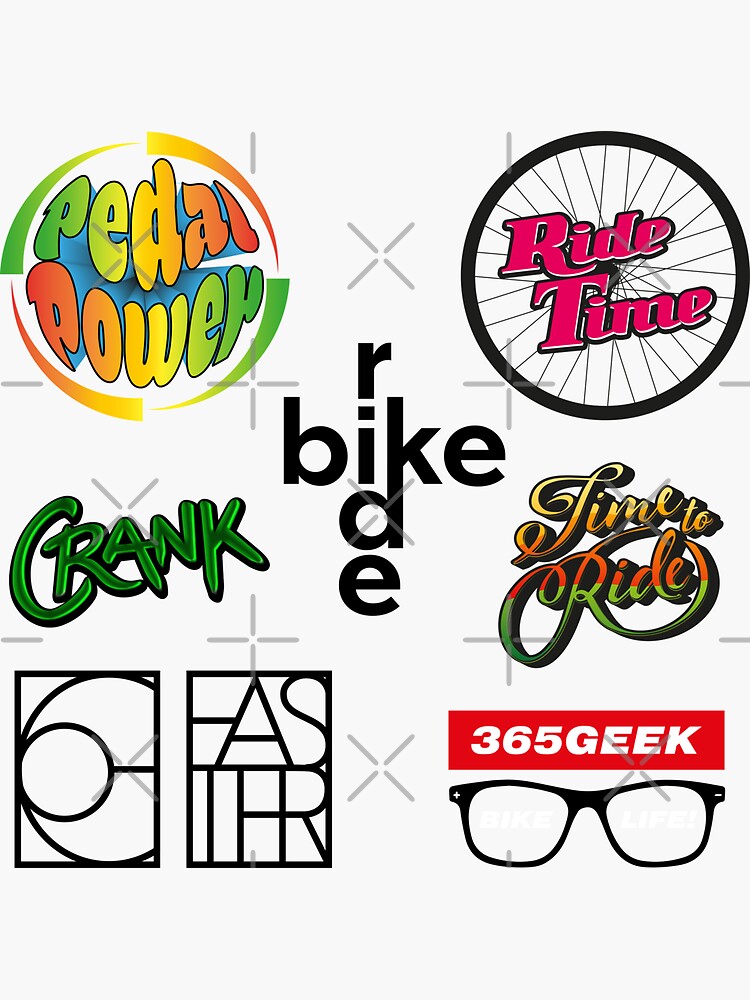 "Bike/bicycle Lovers Stickers Compilation" Sticker for Sale by 365GEEK