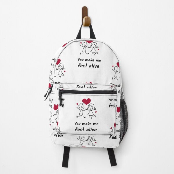 Item preview, You Make Me Feel Alive. Cute Lovers With Hearts designed and sold by Rebel-Design.