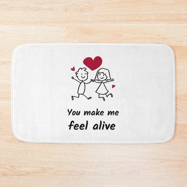 Item preview, You Make Me Feel Alive. Cute Lovers With Hearts designed and sold by Rebel-Design.