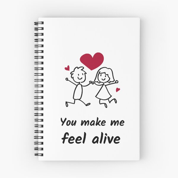 Item preview, You Make Me Feel Alive. Cute Lovers With Hearts designed and sold by Rebel-Design.