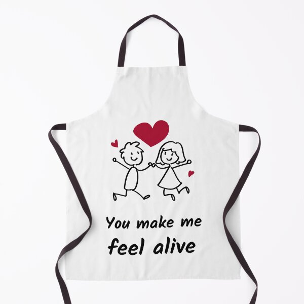 Item preview, You Make Me Feel Alive. Cute Lovers With Hearts designed and sold by Rebel-Design.