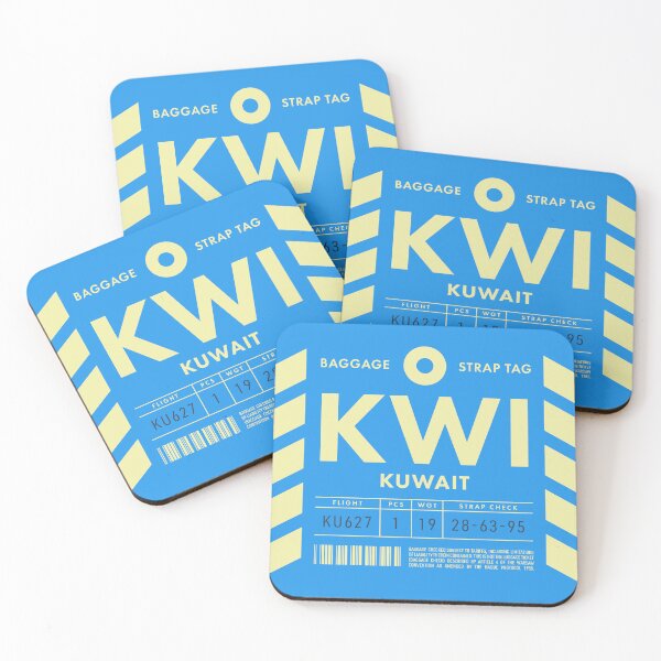 Artikelvorschau, Luggage Tag D - KWI Kuwait entworfen und verkauft von VoodooCircus.