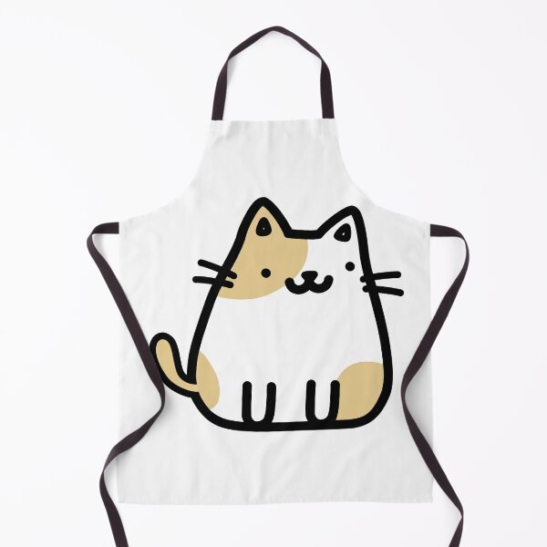 Item preview, White and Beige Cute Cat Doodle | Beige Spots Cute Cat Doodle  designed and sold by RiciPaneto.
