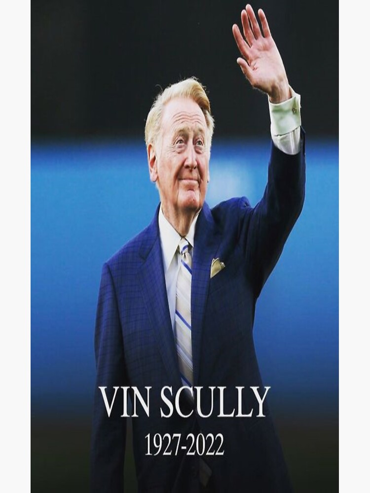 Memorial Retro Vin Scully Los Angeles Dodger Sports Commentator