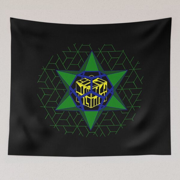 Item preview, Dodecahedron Green&Blue&Yellow designed and sold by createVisions.