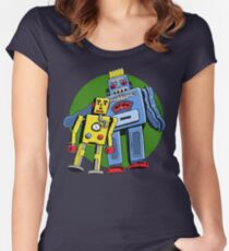Retro Robots Fitted Scoop T-Shirt