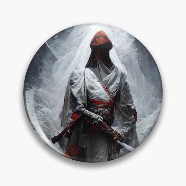 Item preview, White cloaked samurai designed and sold by TnT-Merch.