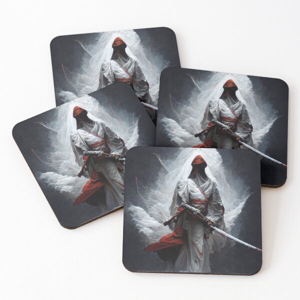 Item preview, White cloaked samurai designed and sold by TnT-Merch.
