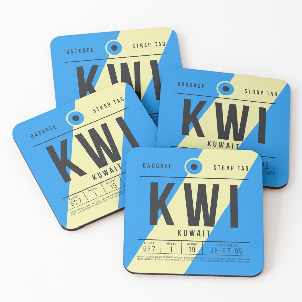 Artikelvorschau, Luggage Tag E - KWI Kuwait entworfen und verkauft von VoodooCircus.