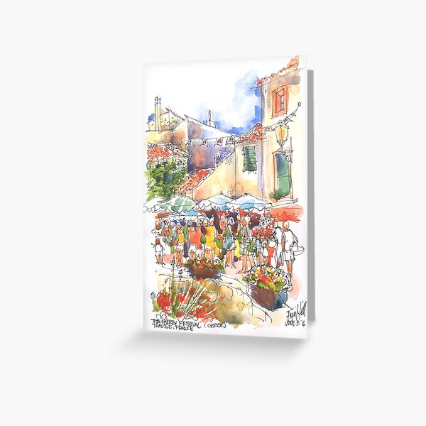 The Cherry Festival, Trausse France Greeting Card