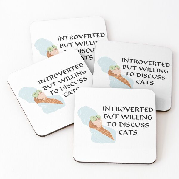 Item preview, Show off your love for cats with our unique and funny cat designs on t-shirts. Perfect for introverts who love discussing cats. designed and sold by SERGEY OVCHARUK.