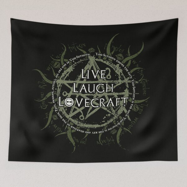 Item preview, LIVE LAUGH LOVECRAFT - Cthulhu Yog-sothoth Lovecraft designed and sold by zachholmbergart.
