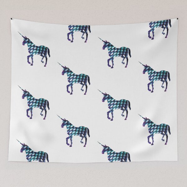 Item preview, UNICORN IN MERMAID SCALES designed and sold by acatherine.