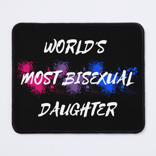 Item preview, World's Most Bisexual Daughter Bi Flag Color Splash In Black designed and sold by LuckyKermit.