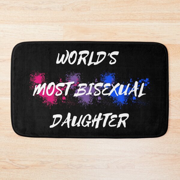 Item preview, World's Most Bisexual Daughter Bi Flag Color Splash In Black designed and sold by LuckyKermit.