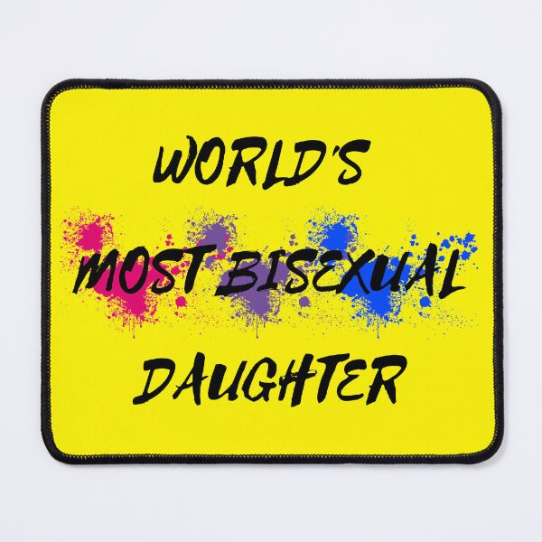 Item preview, World's Most Bisexual Daughter Bi Flag Color Splash In Yellow designed and sold by LuckyKermit.