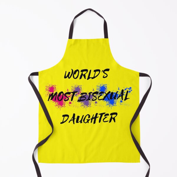 Item preview, World's Most Bisexual Daughter Bi Flag Color Splash In Yellow designed and sold by LuckyKermit.