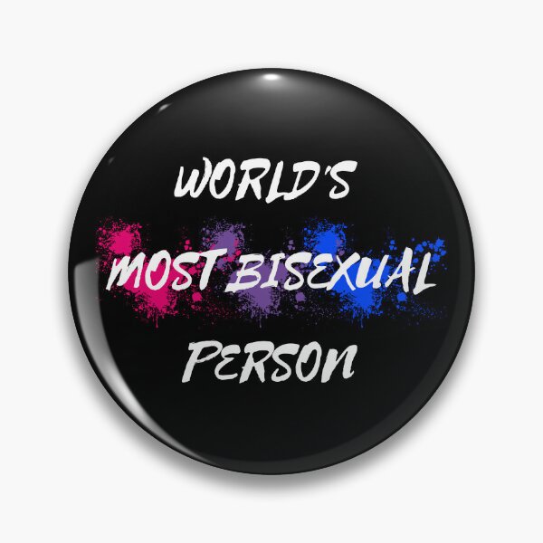 Item preview, World's Most Bisexual Person Bi Flag Color Splash For Nonbinary Folks In Black designed and sold by LuckyKermit.