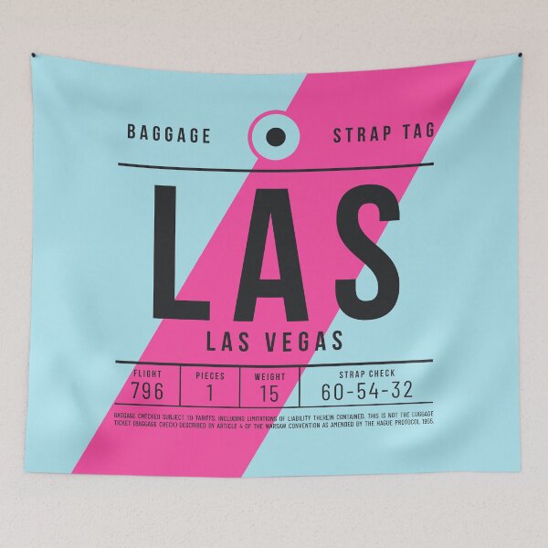 Aperçu de l'œuvre Étiquette de bagage E - LAS Las Vegas USA créée et vendue par VoodooCircus.