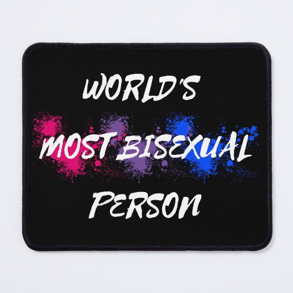 Item preview, World's Most Bisexual Person Bi Flag Color Splash For Nonbinary Folks In Black designed and sold by LuckyKermit.