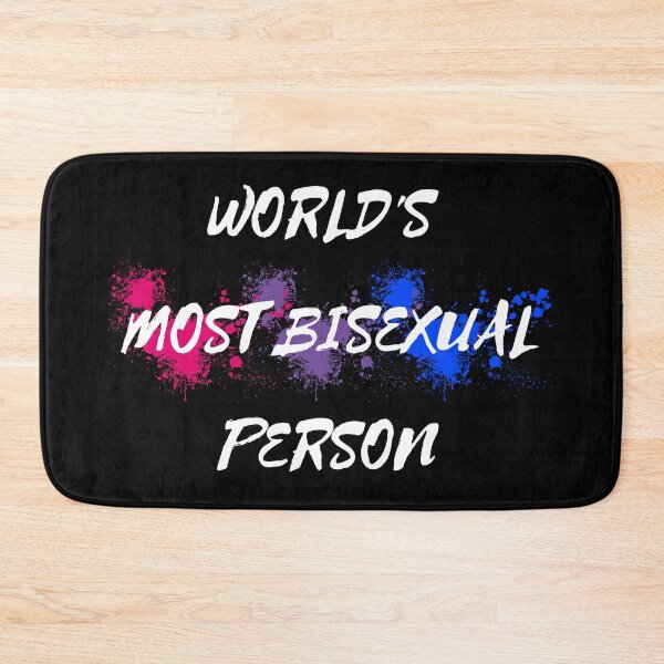 Item preview, World's Most Bisexual Person Bi Flag Color Splash For Nonbinary Folks In Black designed and sold by LuckyKermit.