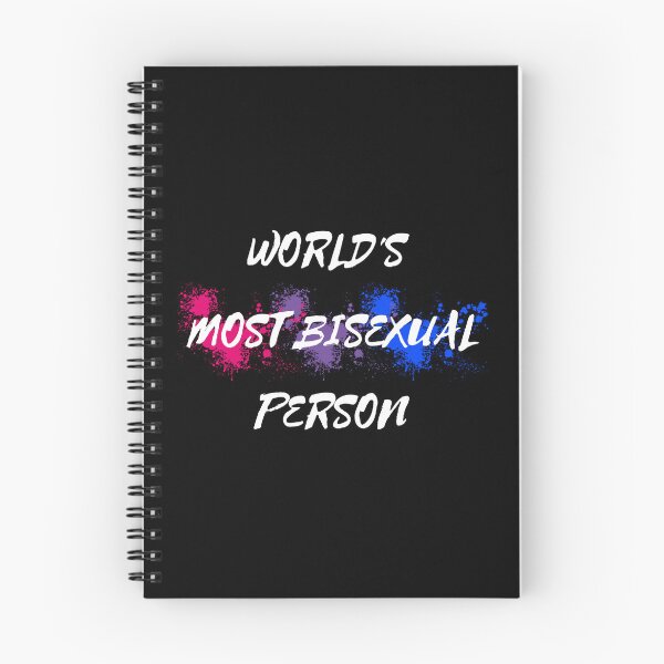 Item preview, World's Most Bisexual Person Bi Flag Color Splash For Nonbinary Folks In Black designed and sold by LuckyKermit.