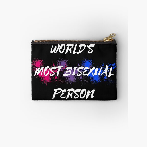 Item preview, World's Most Bisexual Person Bi Flag Color Splash For Nonbinary Folks In Black designed and sold by LuckyKermit.