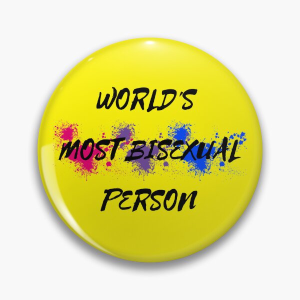 Item preview, World's Most Bisexual Person Bi Flag Color Splash For Nonbinary Folks In Yellow designed and sold by LuckyKermit.