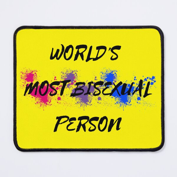 Item preview, World's Most Bisexual Person Bi Flag Color Splash For Nonbinary Folks In Yellow designed and sold by LuckyKermit.