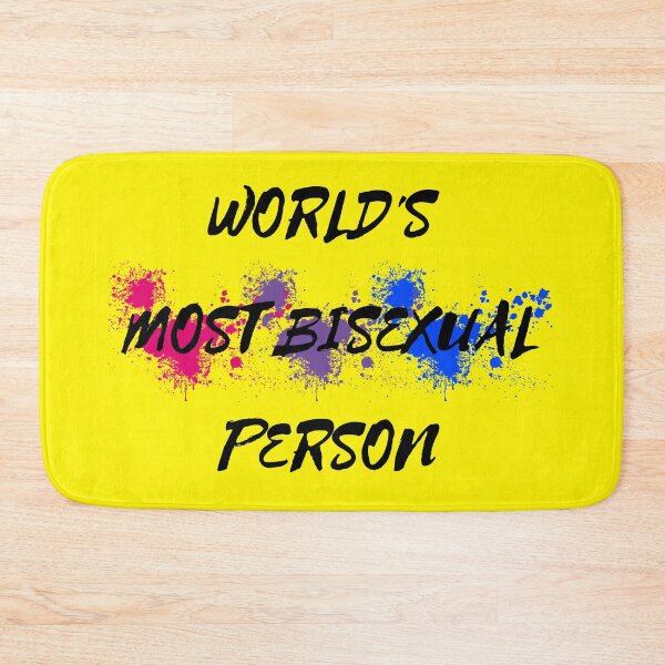 Item preview, World's Most Bisexual Person Bi Flag Color Splash For Nonbinary Folks In Yellow designed and sold by LuckyKermit.