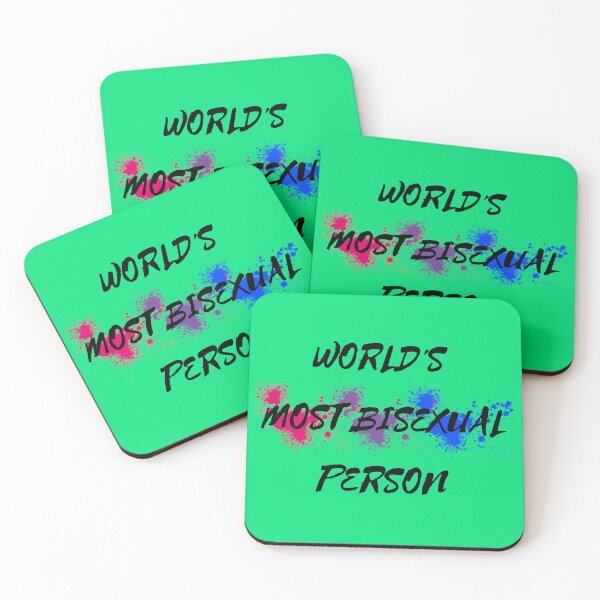 Item preview, World's Most Bisexual Person Bi Flag Color Splash For Nonbinary Folks In Green designed and sold by LuckyKermit.